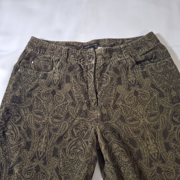 Jeanne Pierre Vintage Y2K Boho Hippie Festival Flared Paisley Corduroy Velvet - Picture 9 of 15